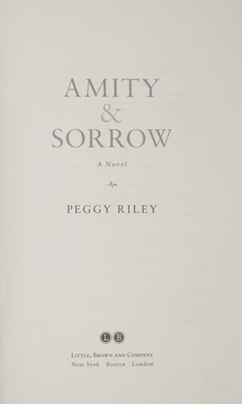 Amity & Sorrow: A Novel front cover by Peggy Riley, ISBN: 0316220884