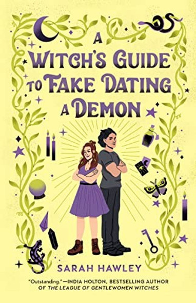 A Witch's Guide to Fake Dating a Demon front cover by Sarah Hawley, ISBN: 0593547926