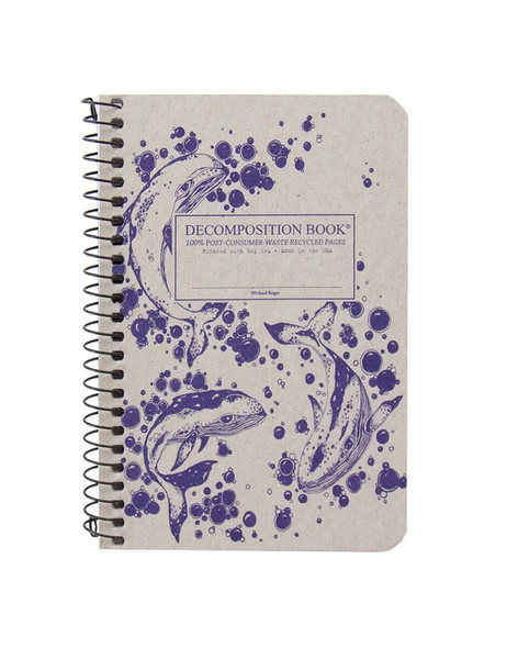 Humpback Whales Pocket 4x6 Decomposition Book Lined front cover, ISBN: 1401520804