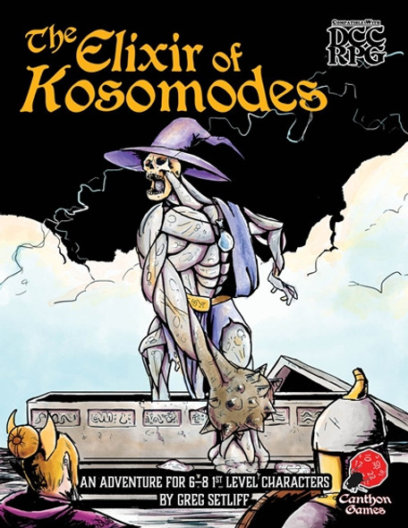 The Elixir of Kosomodes (DCC RPG Compatible 1st Level Adventure) front cover by Greg Setliff