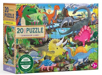 Dinosaur Land 20 Piece Jigsaw Puzzle front cover