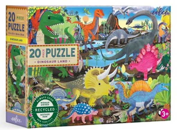 Dinosaur Land 20 Piece Jigsaw Puzzle front cover