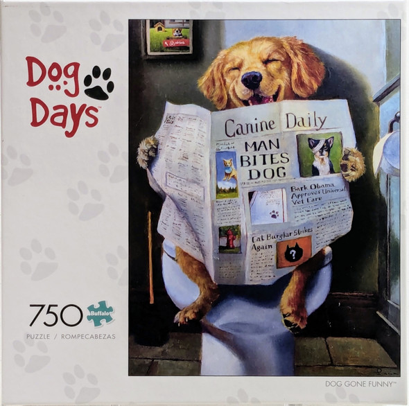 Dog Gone Funny 750 Piece Puzzle front cover by Hefferman, Lucia