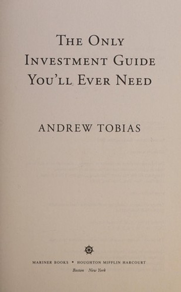Only Investment Guide You'll Ever Need (Updated) front cover by Andrew Tobias, ISBN: 0544781937