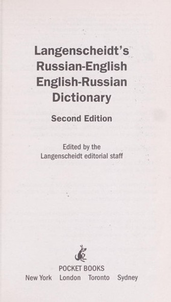 Langenscheidt's Russian-English Dictionary front cover by Langenscheidt, ISBN: 1439142378