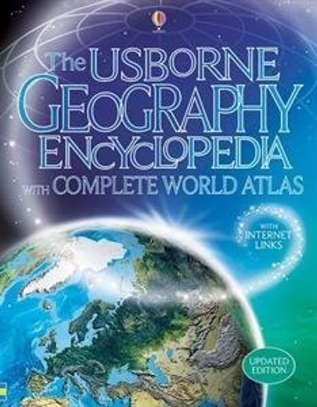Usborne Geography Encyclopedia with Complete World Atlas front cover by G. Doherty, A. Claybourne, S. Davidson, ISBN: 0794528961