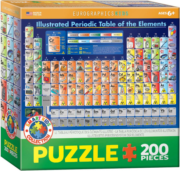 Periodic Table Illustrated Jigsaw Puzzle (200-Piece) front cover