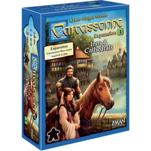 Inns and Cathedrals 1 Carcassonne Expansion New Edition front cover Inns and Cathedrals 1 Carcassonne Expansion New Edition front cover