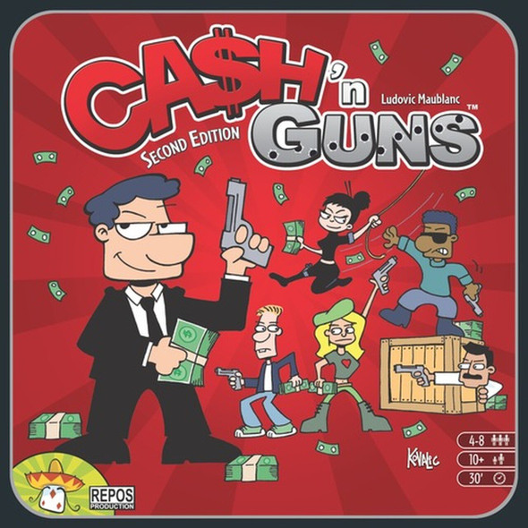 Ca$h 'n Guns Game (Second Edition) front cover by Maublanc, Ludovic