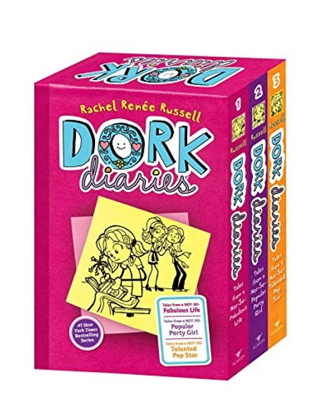 Dork Diaries Box Set (Book 1-3): Dork Diaries; Dork Diaries 2; Dork Diaries 3 front cover by Rachel Renée Russell, ISBN: 1442426624