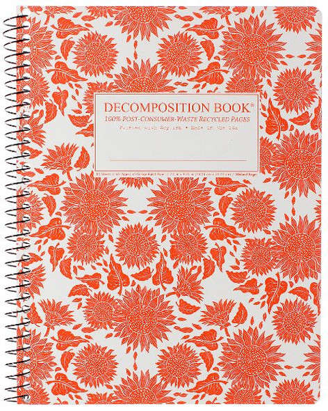 Sunflowers Coilbound Decomposition Book Lined front cover, ISBN: 1401516580