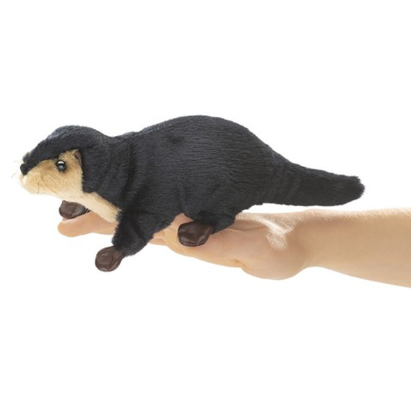 Mini River Otter Finger Puppet front cover Mini River Otter Finger Puppet front cover