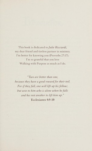 Walking with Purpose: Seven Priorities That Make Life Work front cover by Lisa Breninkmeyer, ISBN: 1937509443 Walking with Purpose: Seven Priorities That Make Life Work front cover by Lisa Breninkmeyer, ISBN: 1937509443