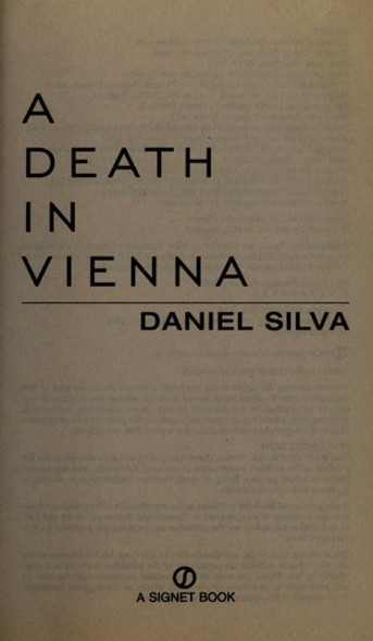 A Death In Vienna front cover by Daniel Silva, ISBN: 0451213181