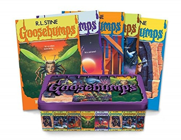 Goosebumps 25th Anniversary Retro Set front cover by R L Stine, ISBN: 1338149083