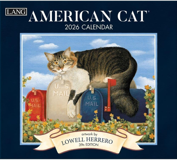American Cat 2026 Wall Calendar front cover, ISBN: 146943752X