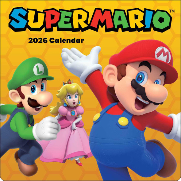 Super Mario 2026 Wall Calendar front cover by Nintendo,Nintendo, ISBN: 141978353X