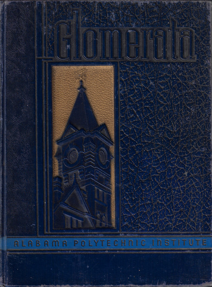 The 1938 Glomerata front cover by Alabama Polytechnic Institute, Morris Hall
