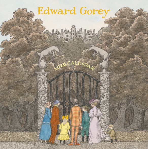 Edward Gorey 2026 Wall Calendar front cover by Edward Gorey,Pomegranate, ISBN: 1087511402