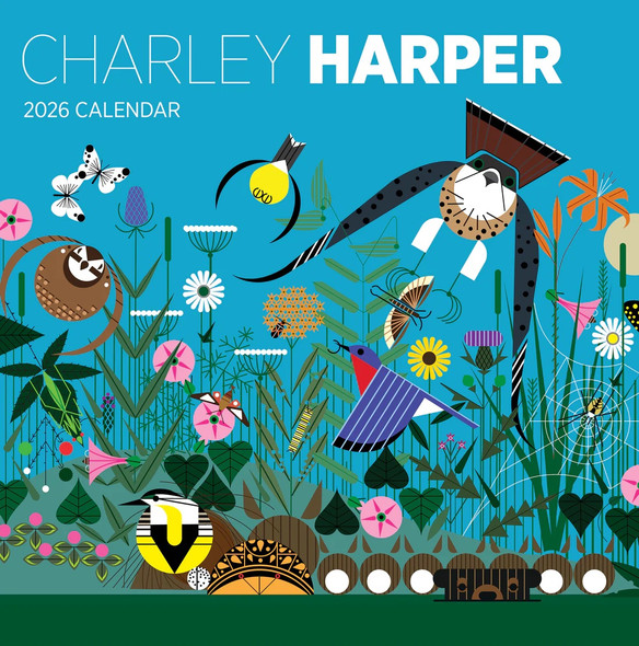 Charley Harper 2026 Wall Calendar front cover by Charley Harper,Pomegranate, ISBN: 1087511380