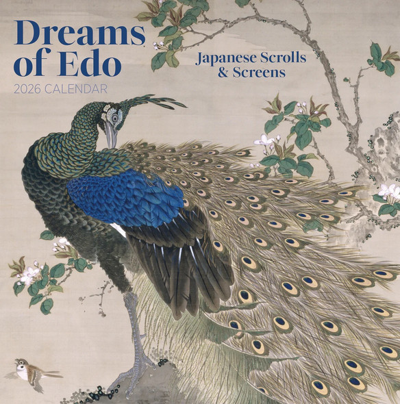 Dreams of Edo: Japanese Scrolls and Screens 2026 Wall Calendar front cover by Pomegranate, ISBN: 1087511593