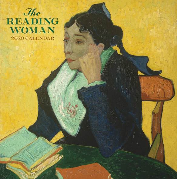 The Reading Woman 2026 Wall Calendar front cover by Pomegranate, ISBN: 1087511461