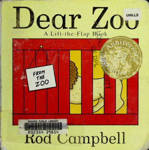 Dear Zoo: a Lift-The-Flap Book front cover by Rod Campbell, ISBN: 141694737X