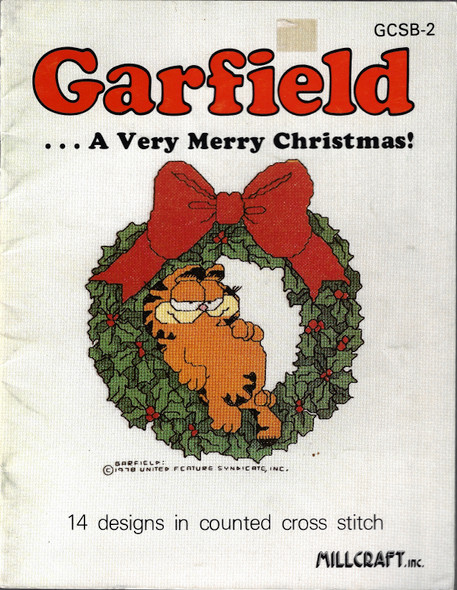 Garfield ...A Very Merry Christmas! 14 Designs in Counted Cross Stitch (GCSB-2) front cover by Sandra Kennelly