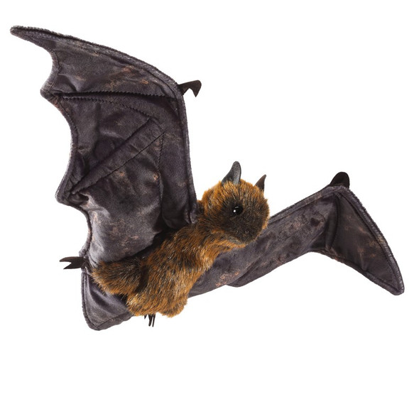 Fruit Bat Hand Puppet, Brown, Black front cover