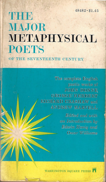 Major Metaphysical Poets of the Seventeenth-Century front cover by Edwin Honig, Oscar Williams, ISBN: 0671484826