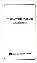 The Last Gentleman front cover by Walker Percy, ISBN: 0380377969