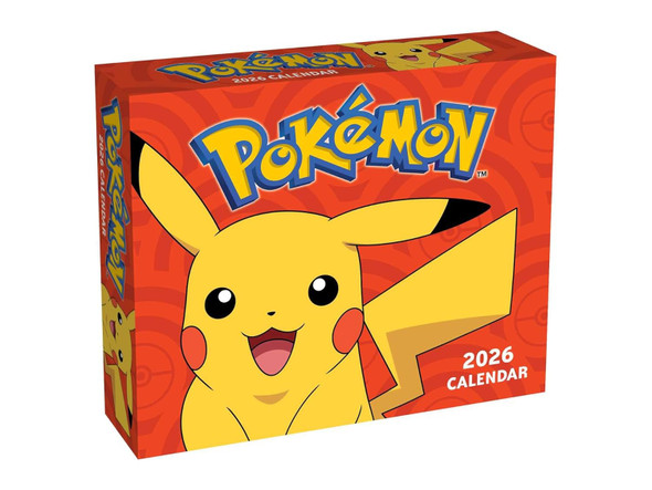 Pokémon 2026 Day-To-Day Calendar front cover by Pokemon, ISBN: 1419782940