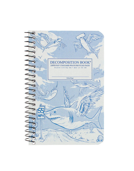 Flying Sharks Pocket 4x6 Coilbound Decomposition Book Lined front cover, ISBN: 1401520308
