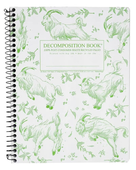 Goatbook Coilbound Decomposition Book Lined front cover, ISBN: 1401515320