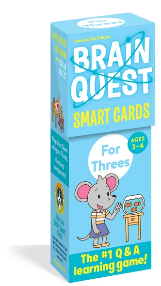 Brain Quest For Threes Smart Cards Revised 5th Edition (Brain Quest Decks) front cover by Workman Publishing, ISBN: 1523517239