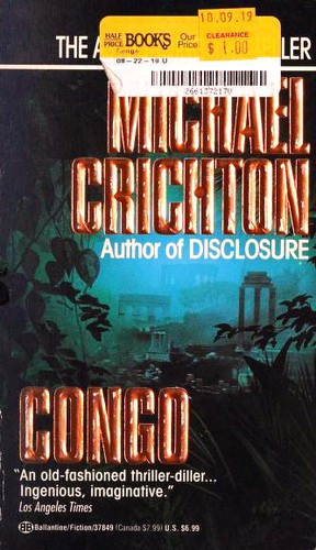 Congo front cover by Michael Crichton, ISBN: 0345378490