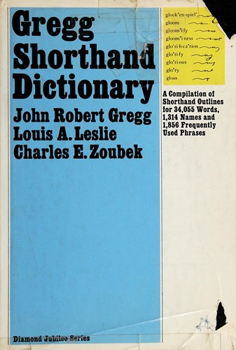 Gregg Shorthand Dictionary front cover by John Robert Gregg, ISBN: 0070246319