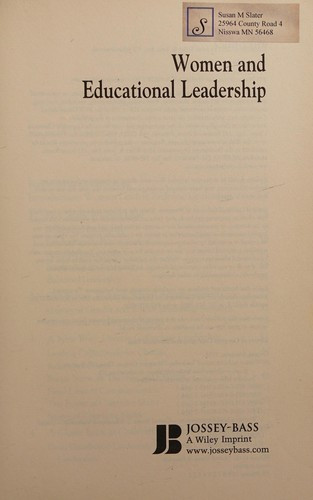 Women and Educational Leadership front cover by Margaret Grogan,Charol Shakeshaft, ISBN: 0470470437