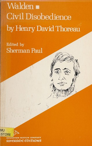 Walden and Civil Disobedience (Riverside Editions) front cover by Henry David Thoreau, ISBN: 0395051134
