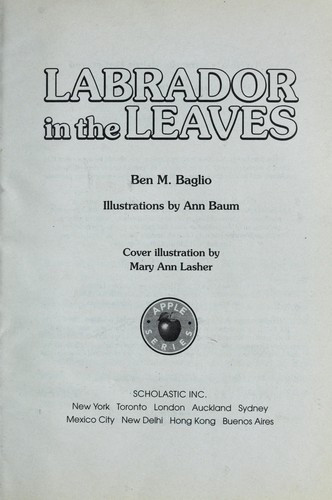 Labrador in the Leaves (Animal Ark) front cover by Ben M. Baglio, ISBN: 0545065720