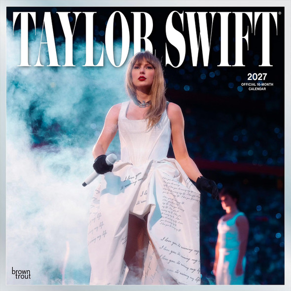 Taylor Swift Official 2027 Wall Calendar front cover by Browntrout, ISBN: 9798330713400