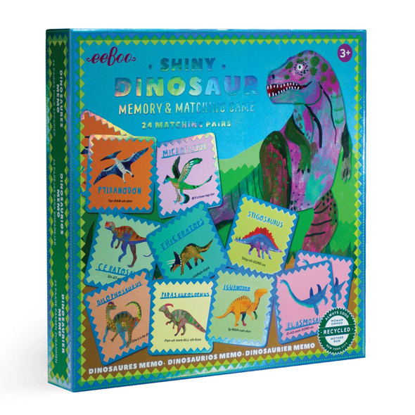 Shiny Dinosaur Memory and Matching Game front cover