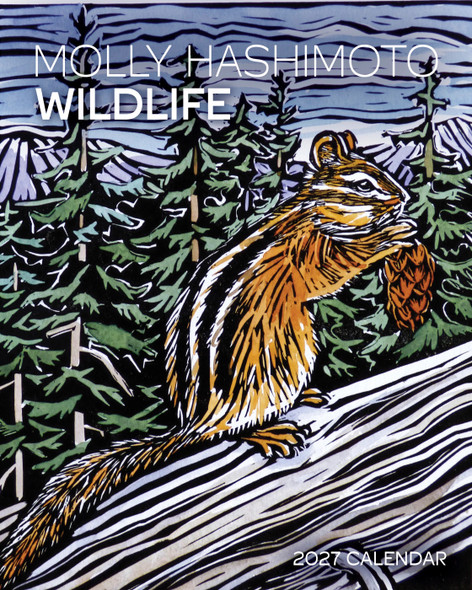 Molly Hashimoto: Wildlife 2027 Mini Wall Calendar front cover by Molly Hashimoto, ISBN: 1087515084