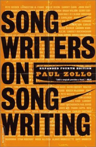 Songwriters on Songwriting (Expanded) front cover by Paul Zollo, ISBN: 0306812657