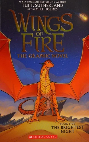 The Brightest Night 5 Wings of Fire Graphic Novel front cover by Tui T. Sutherland, ISBN: 1338730851