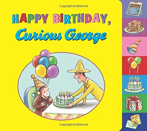Happy Birthday, Curious George front cover by H A Rey, ISBN: 0544750500