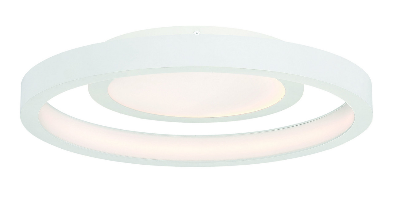 Knock Out LED Flush Mount in White