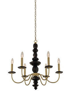 Piedra Six Light Chandelier in Brushed Brass (238|031550-039)
