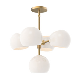 Willow Five Light Chandelier in Brushed Gold/Opal Matte Glass (452|CH548518BGOP)