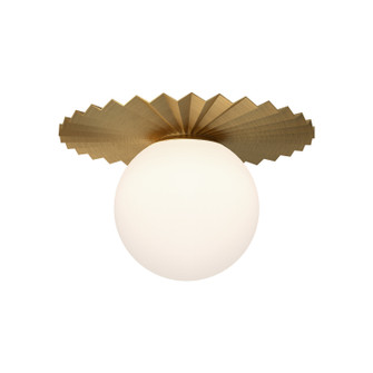 Plume One Light Flush Mount in Brushed Gold/Opal Matte Glass (452|FM501214BGOP)